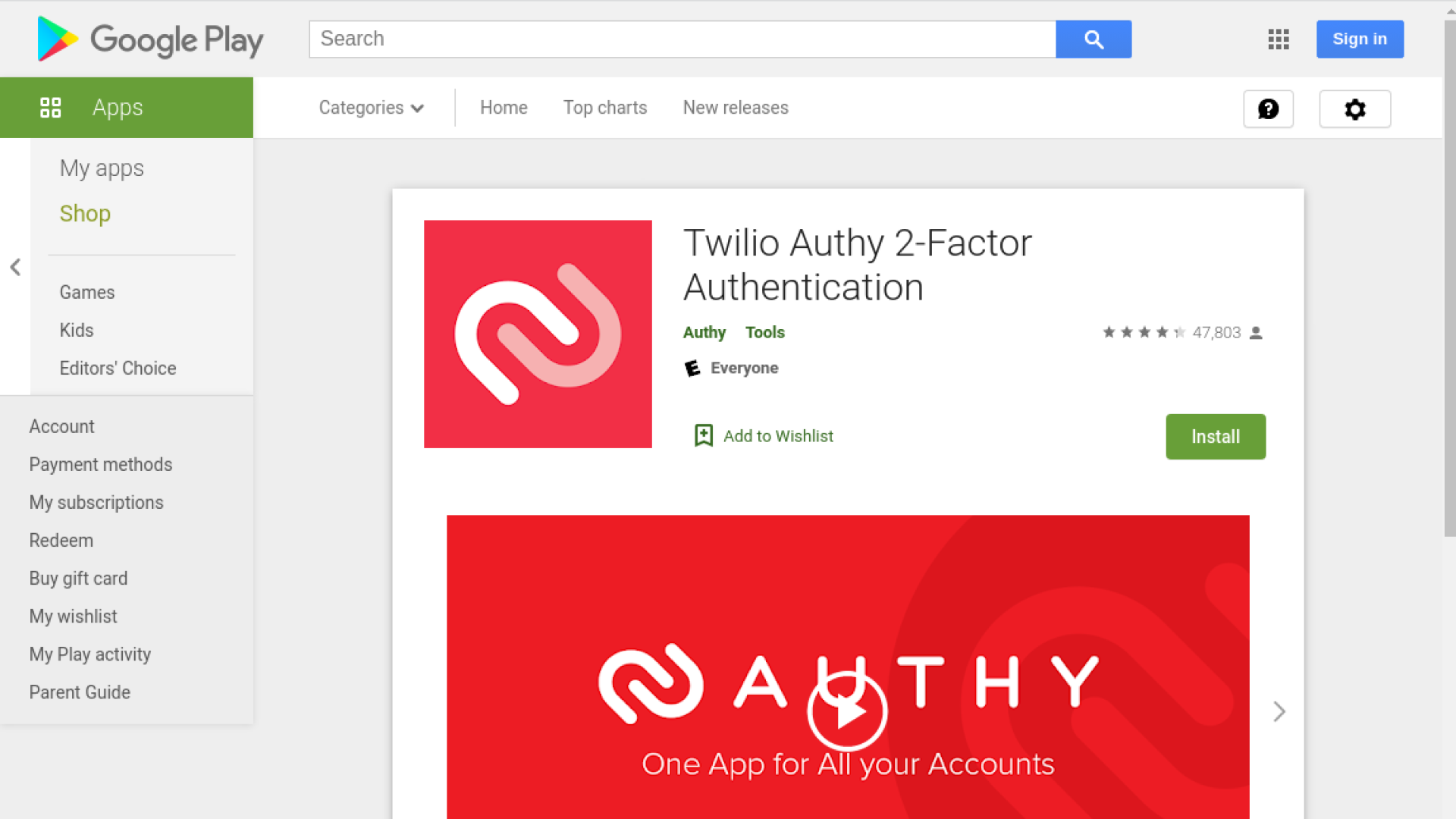 Authy Authenticator