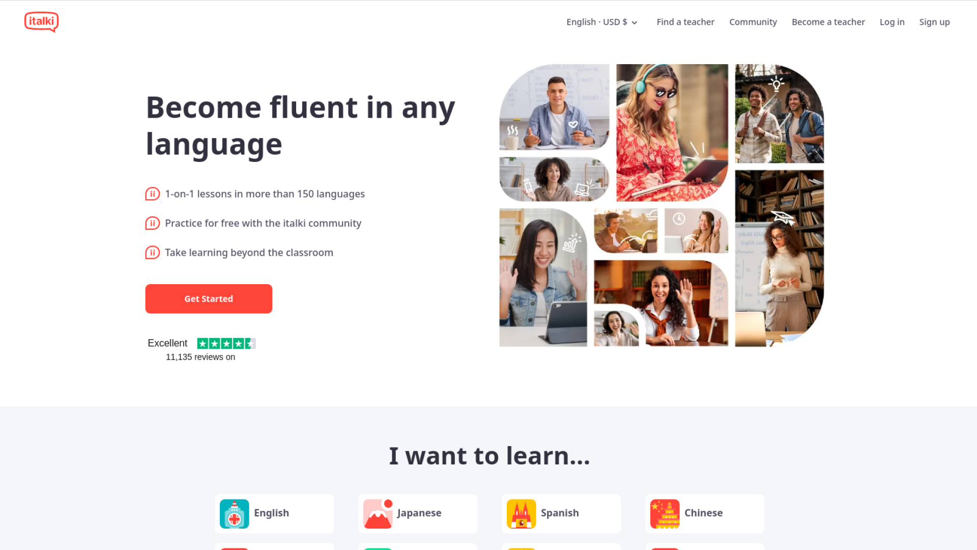 iTalki site for learn language