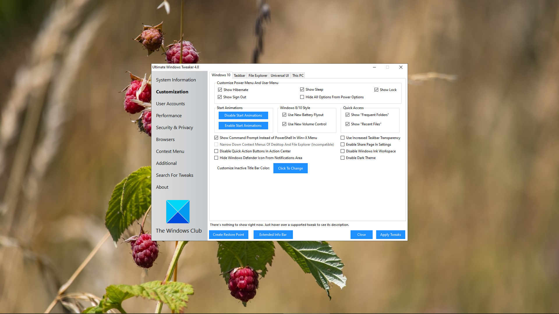 Ultimate Windows Tweaker