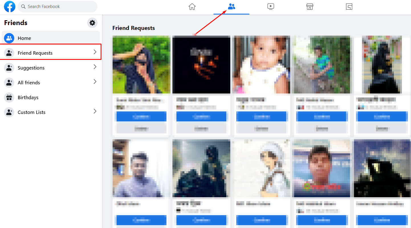 আপনার করা ফ্রেন্ড রিকোয়েস্ট