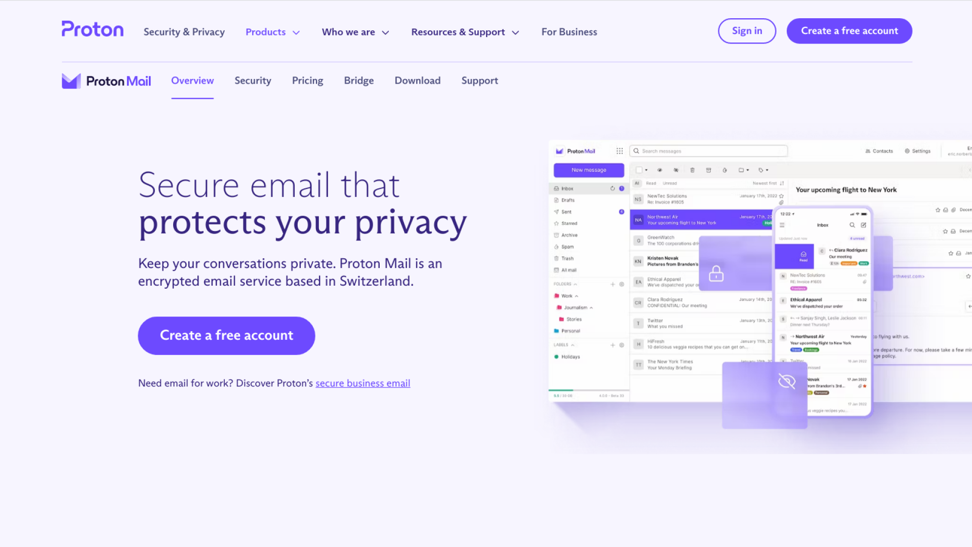 প্রোটনমেইল - জিমেইলের একটি সেরা বিকল্প