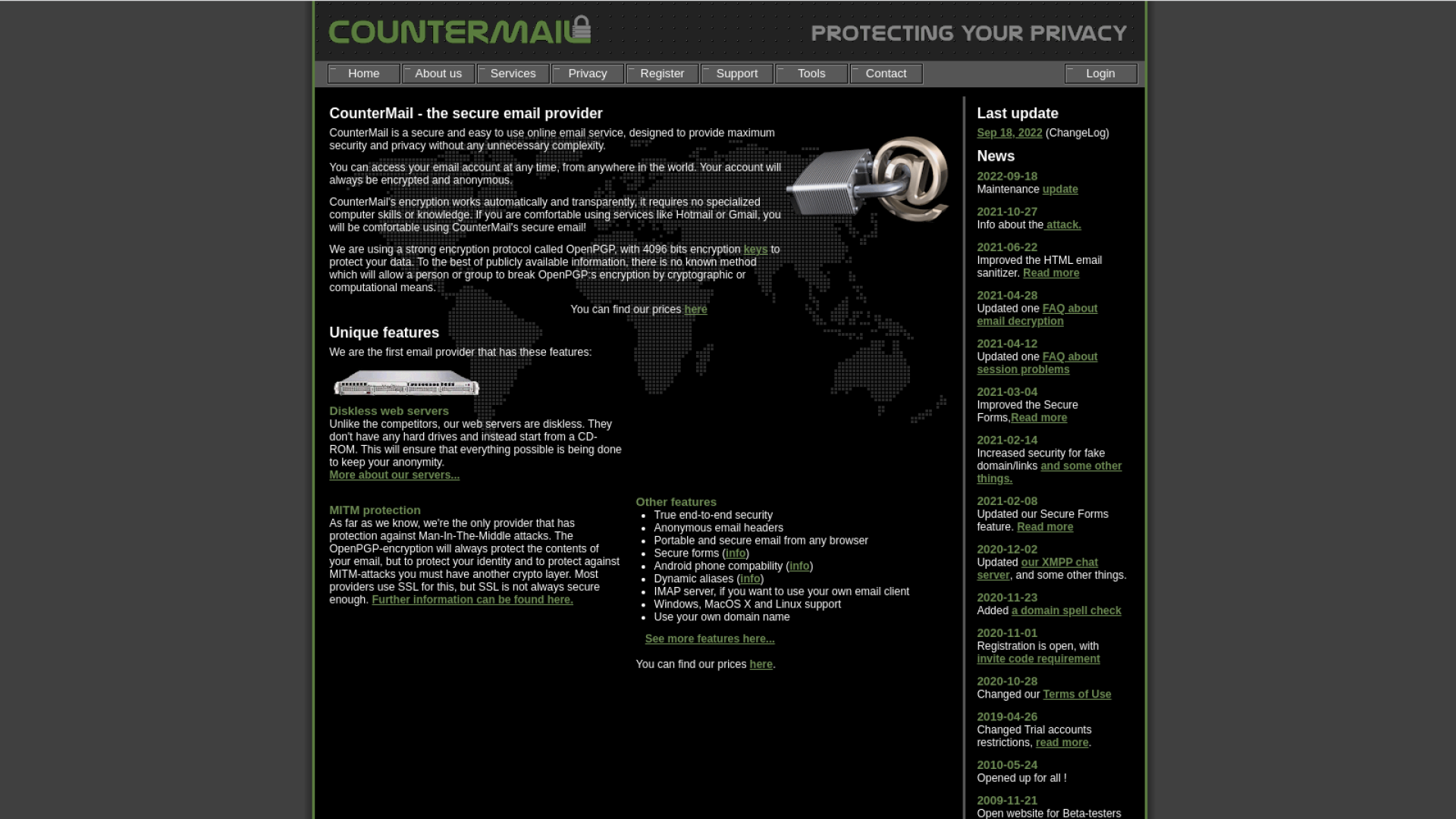 CounterMail - A Gmail alternative email service provider