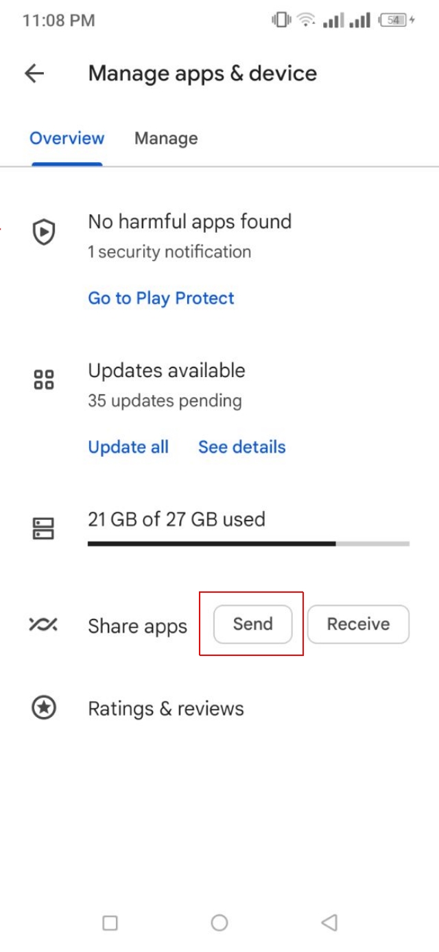 Google play store ব্যবহার করে App share