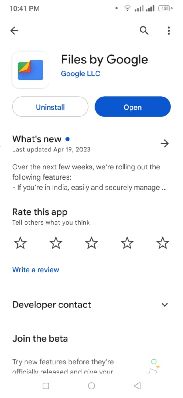 Files by google app download from google play store