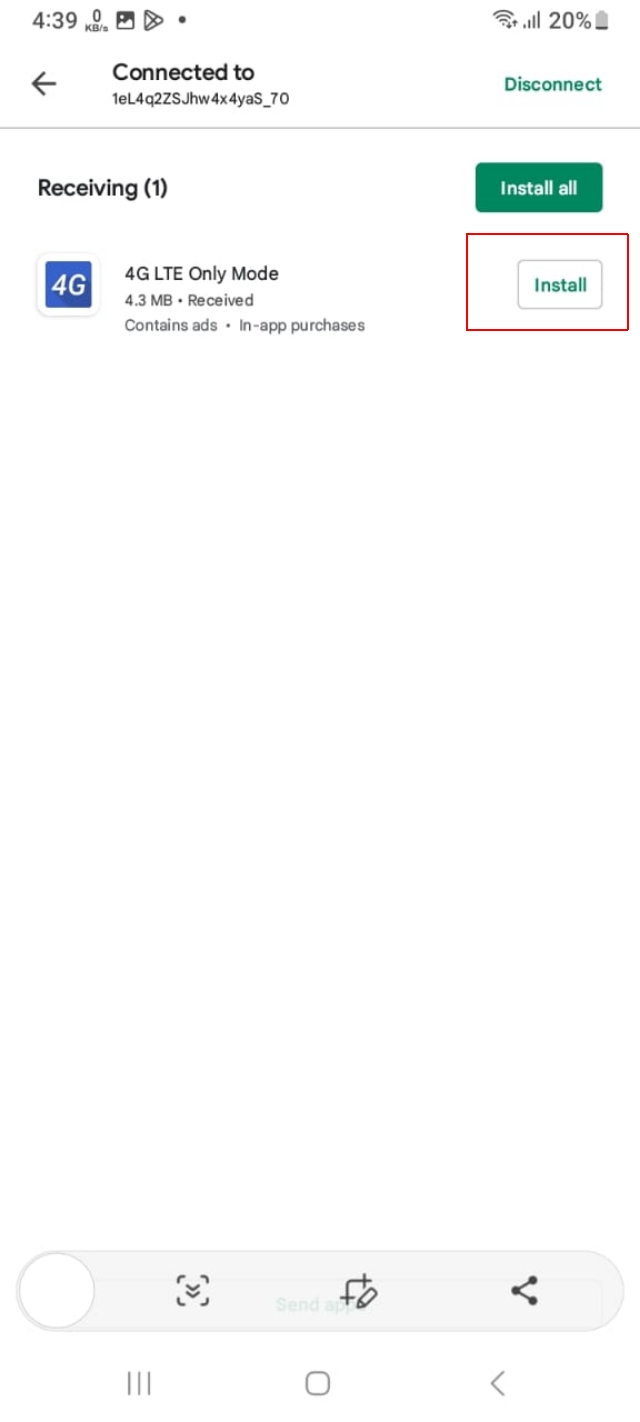 Google play store থেকে ট্রান্সফার করা অ্যাপ ইন্সটল