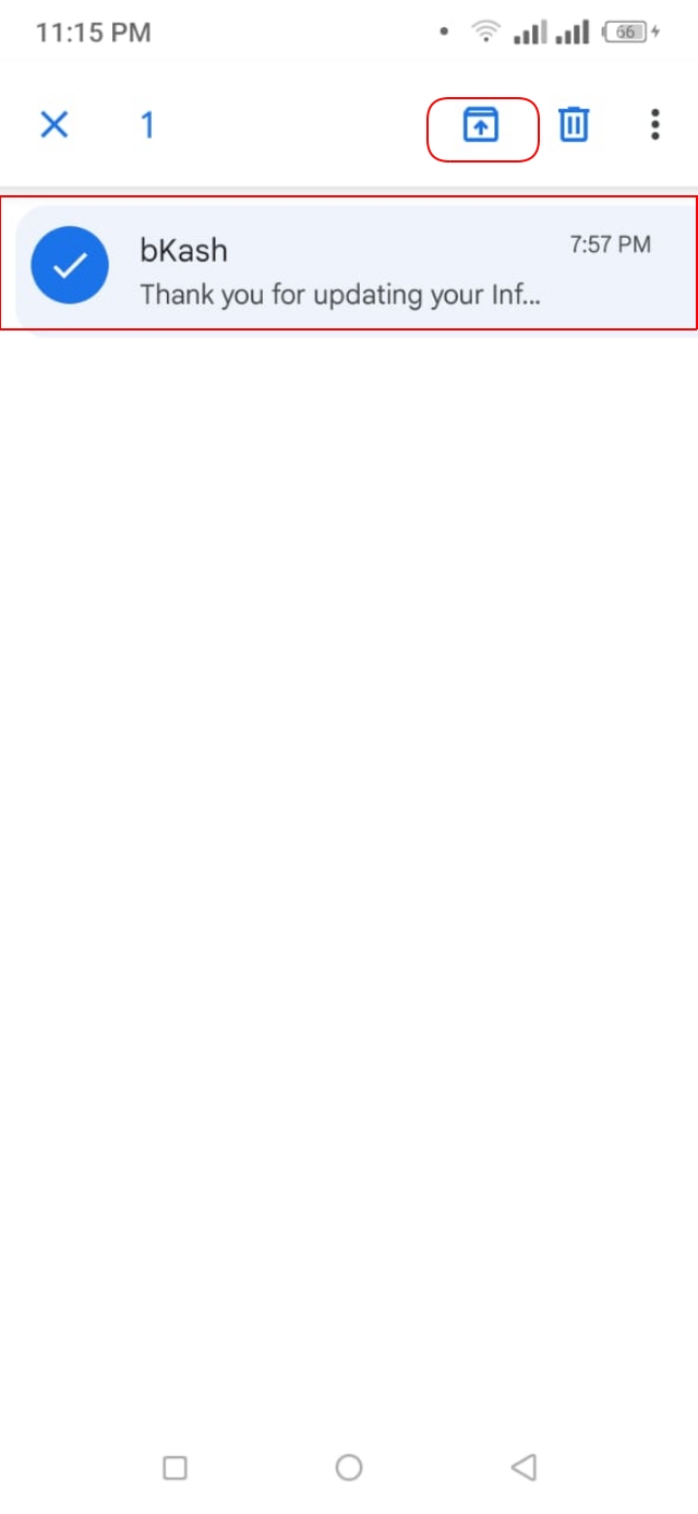 আর্কাইভ করা মেসেজ আন-আর্কাইভ করার অপশন