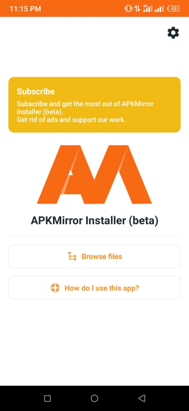 APKMirror Installer অ্যাপ হোমপেজ