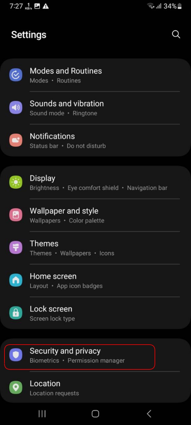 Samsung phone security and privacy