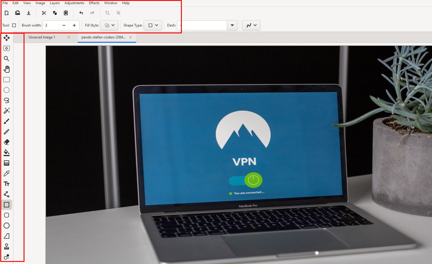 Pinta ইমেজ এডিটিং টুল