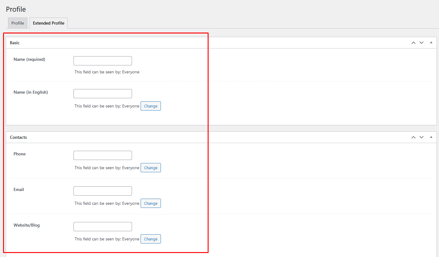 techtunes profile blank fild