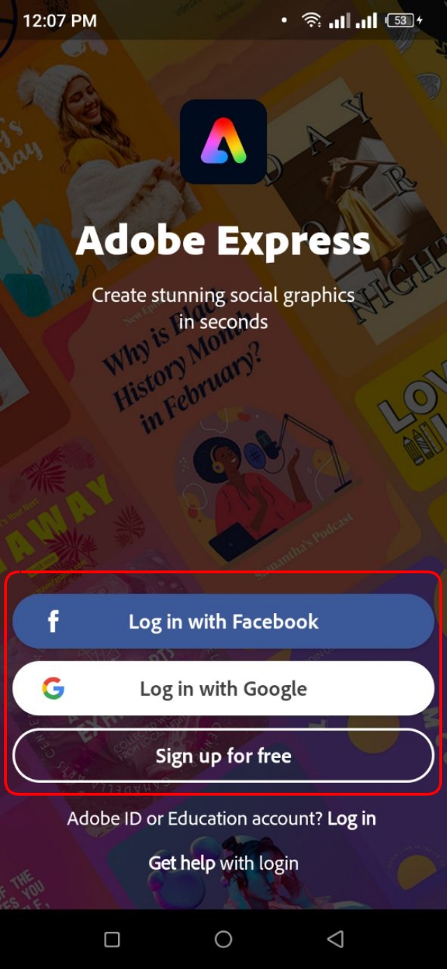 Adobe express mobile app
