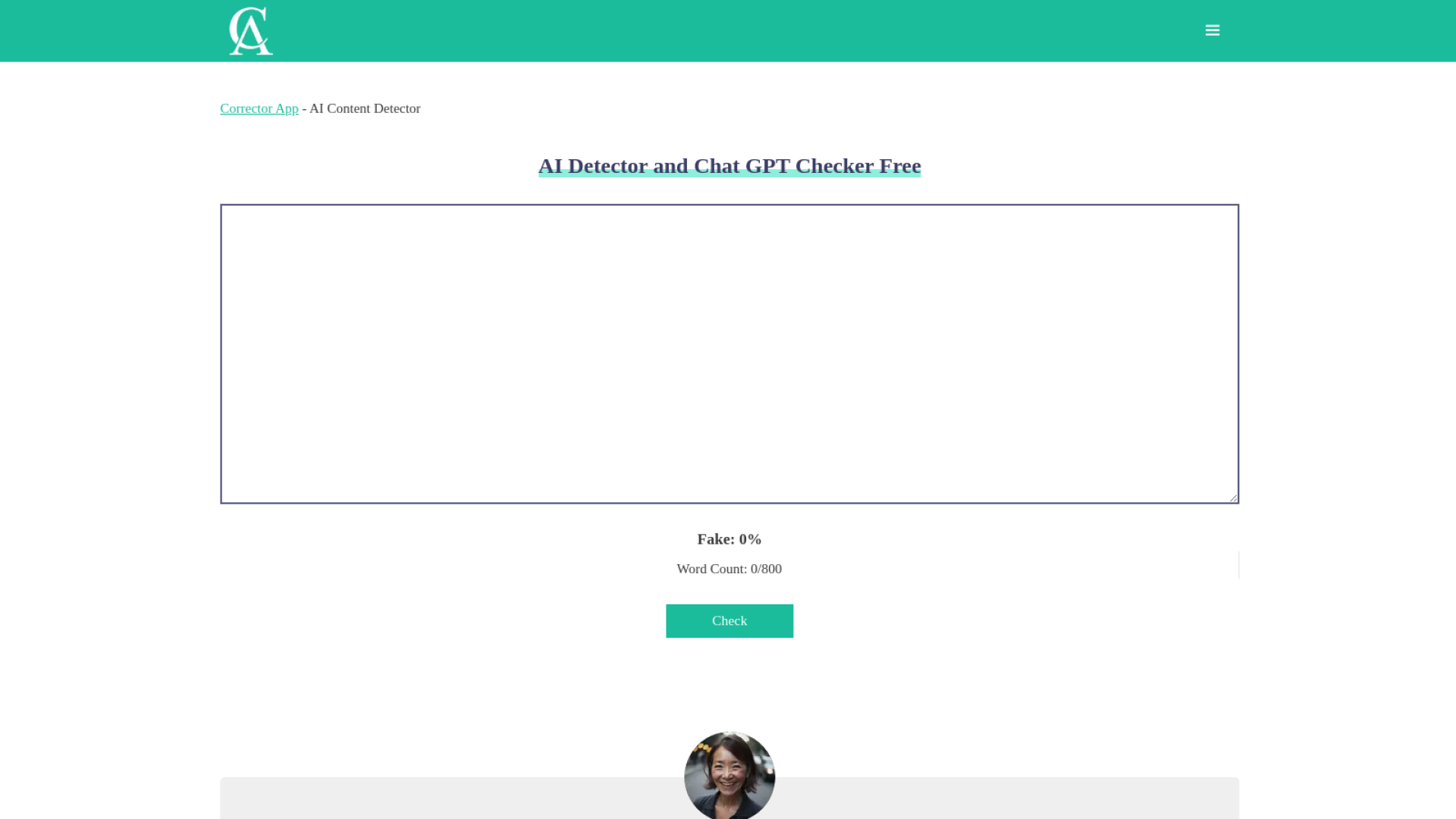 Corrector.app: রোবট দ্বারা লিখিত কনটেন্ট ডিটেক্ট করার ওয়েবসাইট