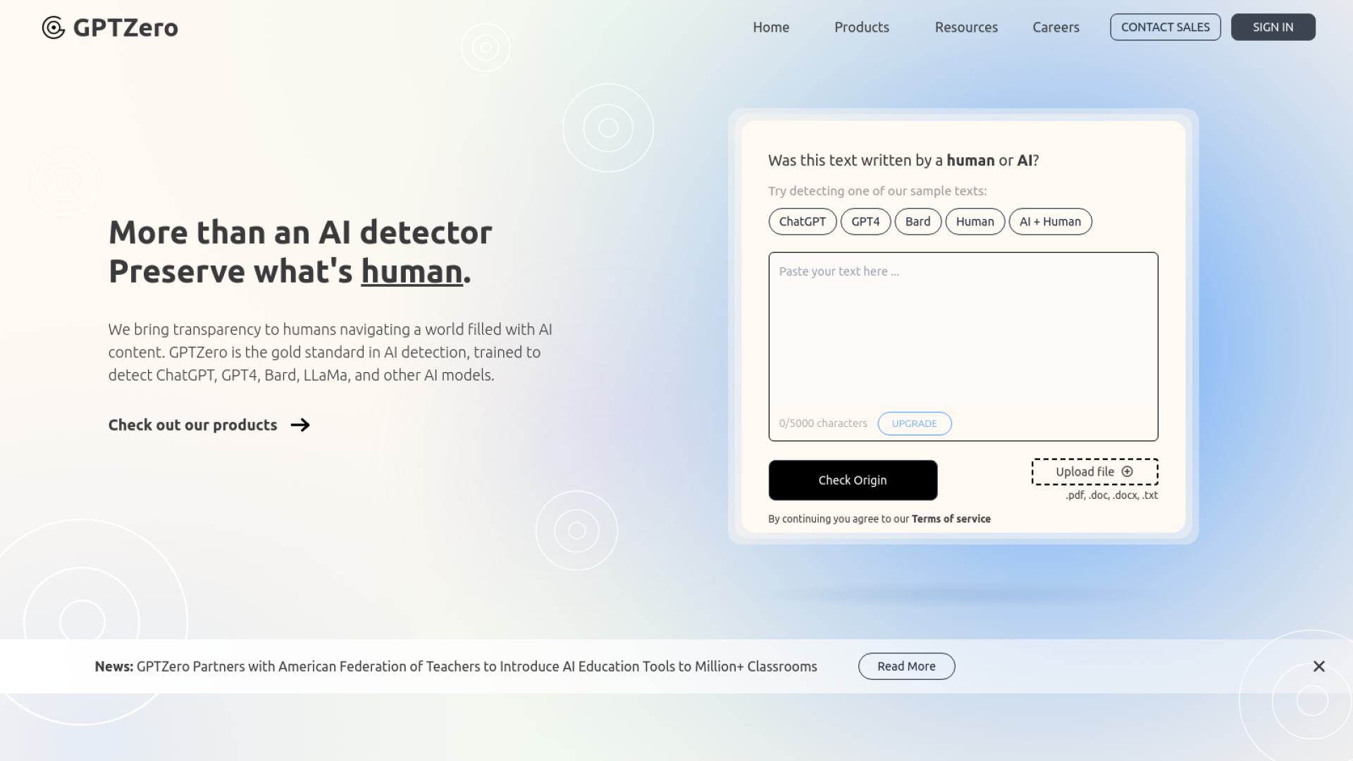 GPTZero: এআই দ্বারা তৈরিকৃত কনটেন্ট শনাক্ত করার টুল