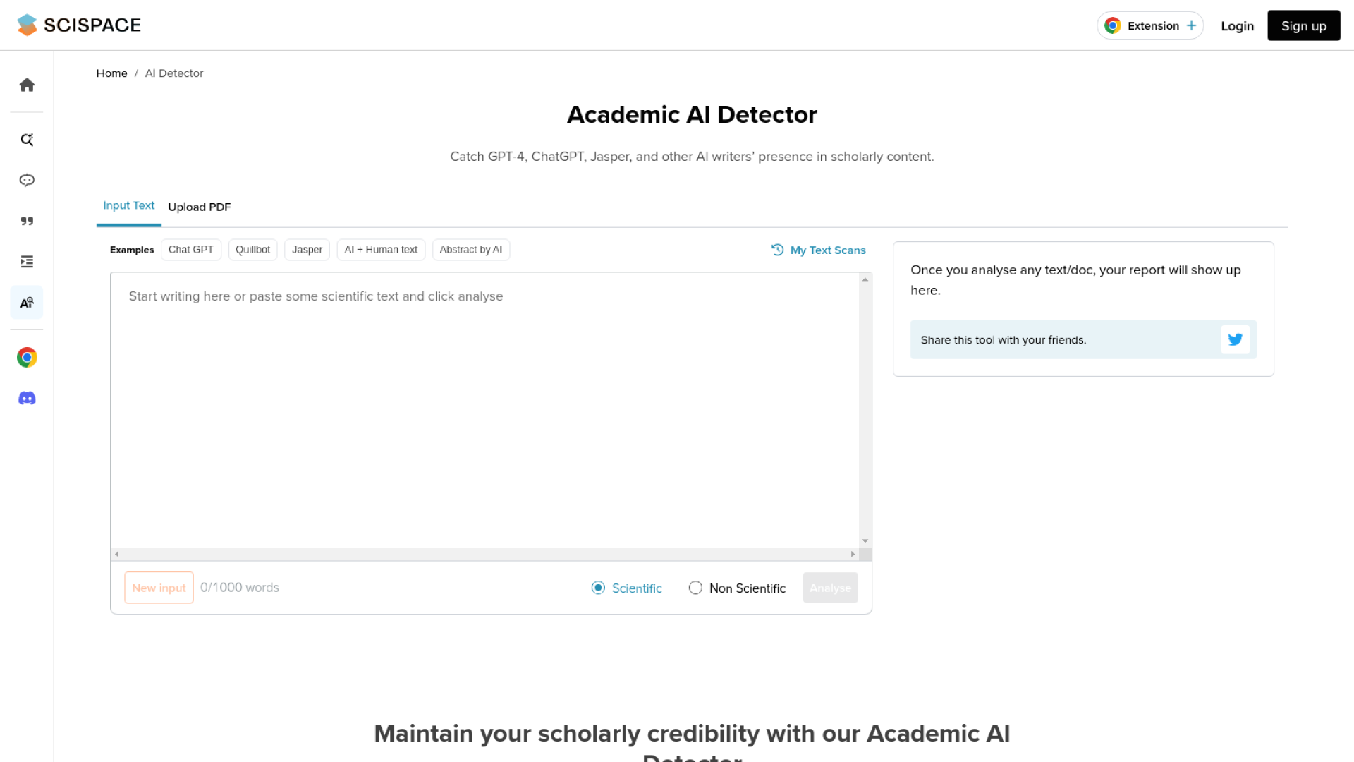 SciSpace: পিডিএফ আপলোড করে এআই দ্বারা লেখা কনটেন্ট চেক করুন