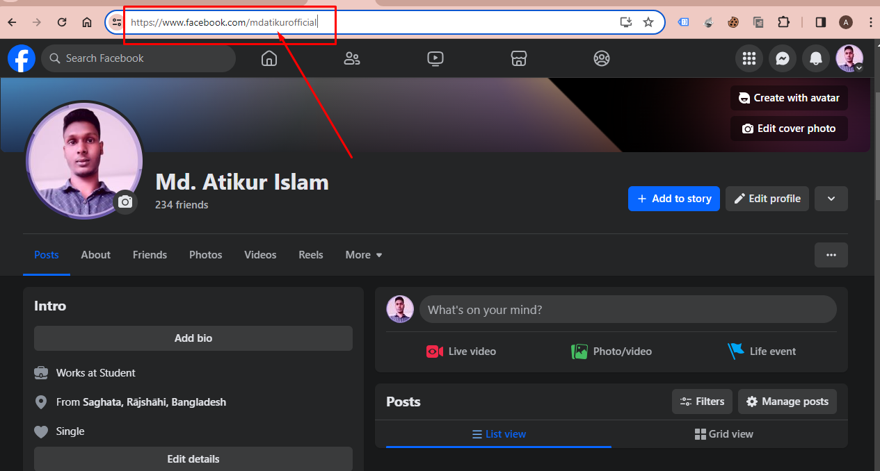 নিজের ফেসবুক আইডি নেম খুঁজে বের করা