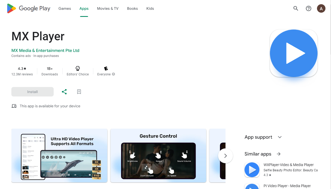 MX Player এর ছবি ডাউনলোড