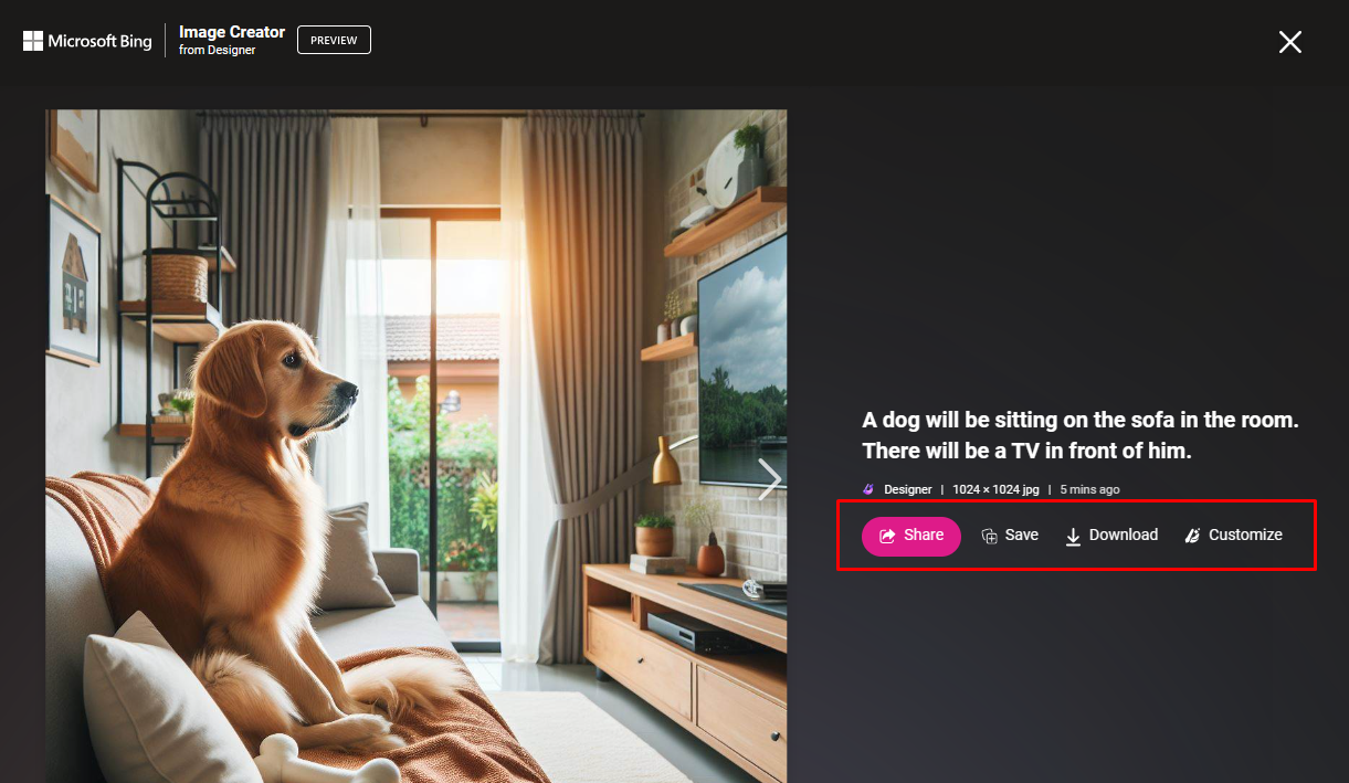 Bing Image Creator দিয়ে তৈরি করা ইমেজ ডাউলোড