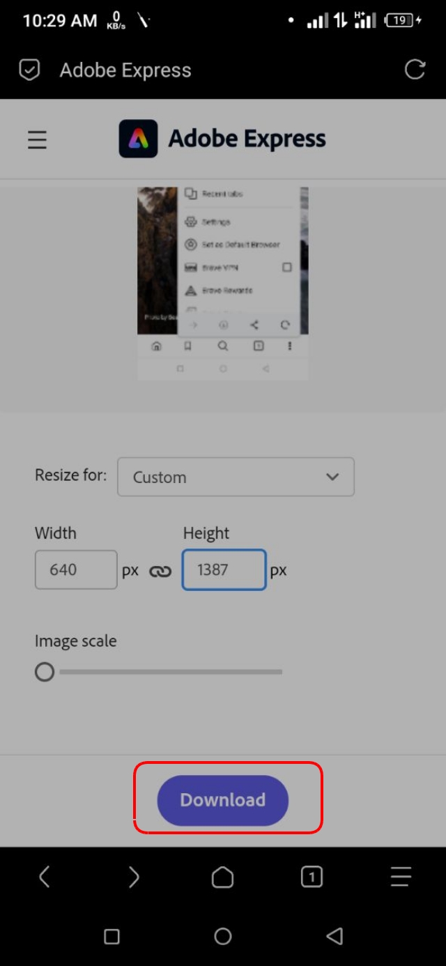রিসাইজ করা মোবাইলের স্ক্রিনশট ইমেজ ডাউনলোড করুন