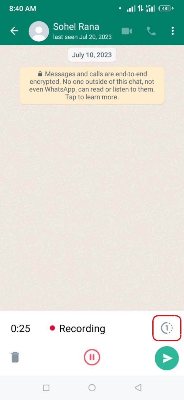 হোয়াটসঅ্যাপে Self-Destructing ভয়েস মেসেজ