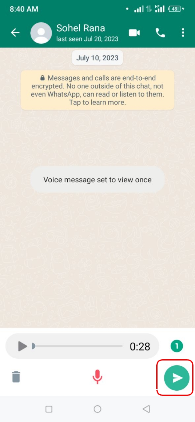 হোয়াটসঅ্যাপে Self-Destructing ভয়েস মেসেজ পাঠানোর পদ্ধতি