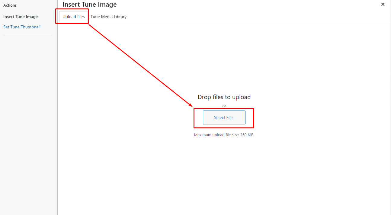 “মিডিয়া যোগ” অপশনে ক্লিক করে ইমেজ আপলোড