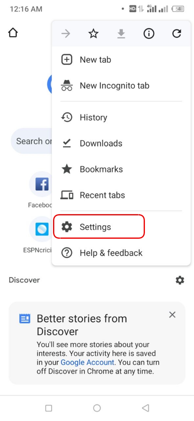 Google Chrome এর সেটিংস