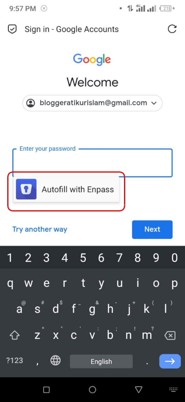 ফিঙ্গারপ্রিন্ট পাসকি দিয়ে একাউন্টে লগইন