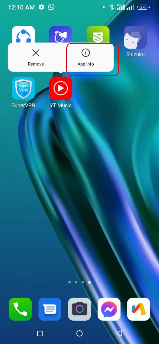 App info অপশন