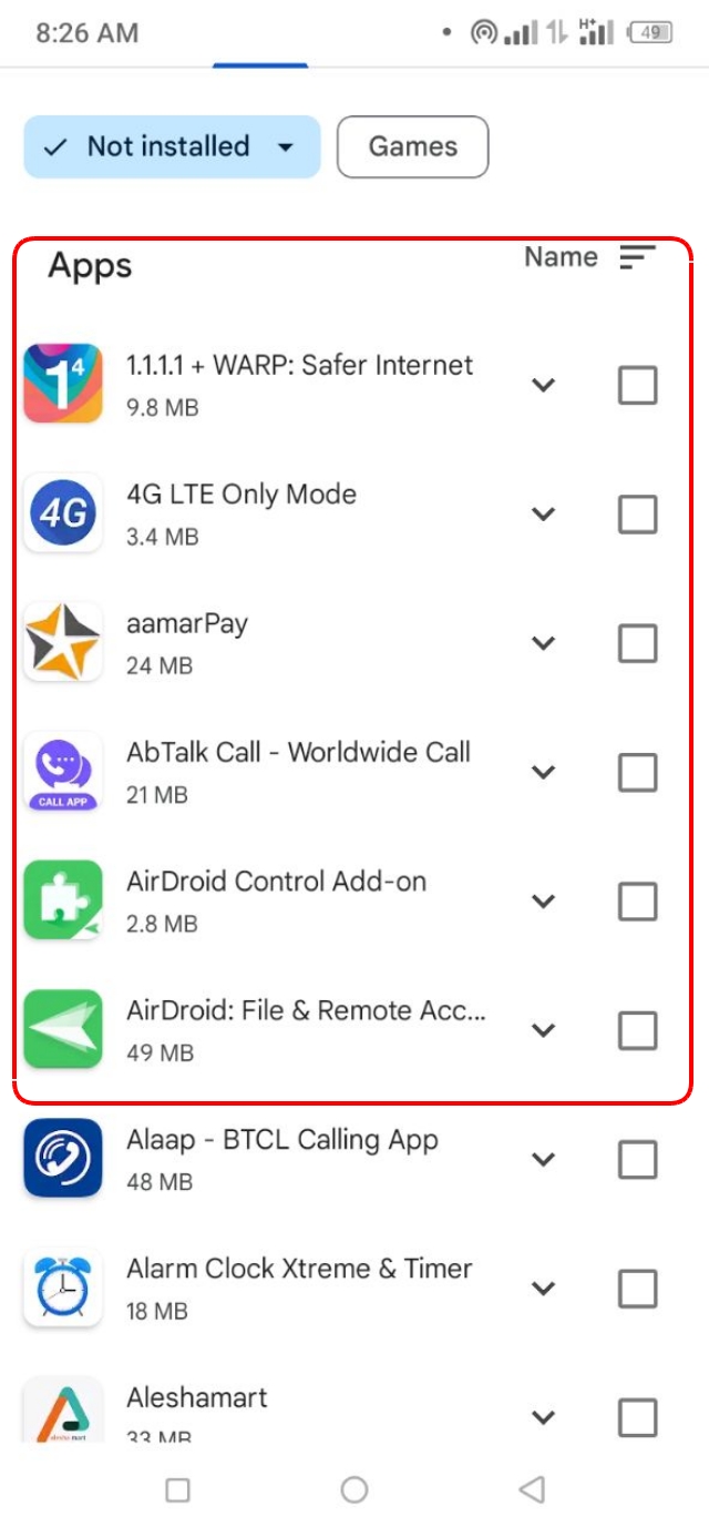 মোবাইলে পূর্বে ইন্সটল থাকা অ্যাপসগুলো রিকভার করার সেটিংস