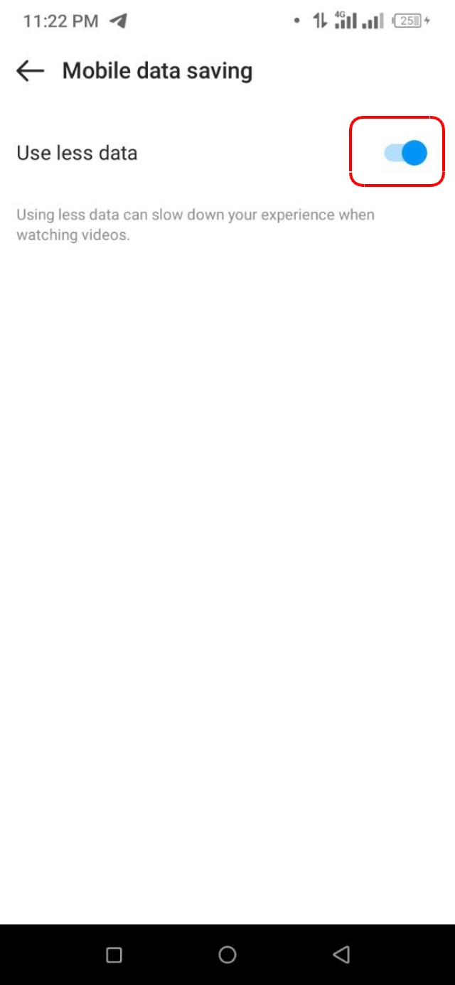 ইনস্টাগ্রাম অ্যাপের Data Saver মোড বন্ধ করা