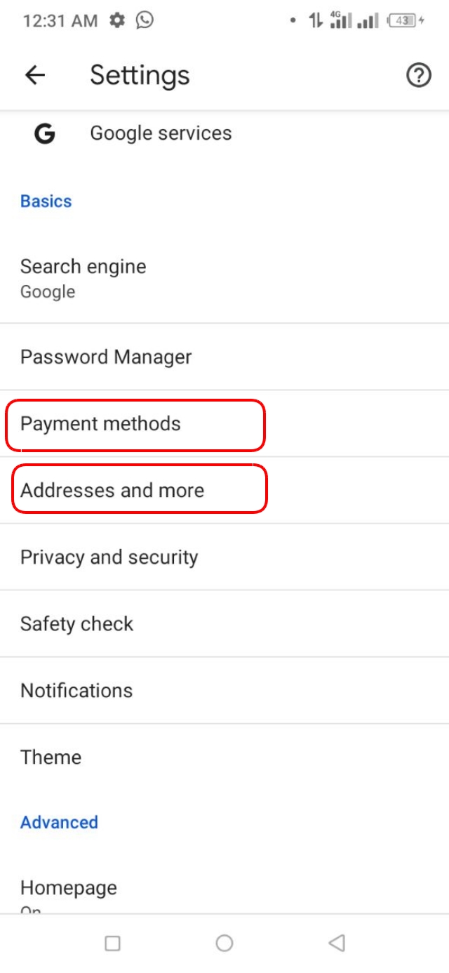 ব্রাউজারের সেটিংস থেকে অটোমেটিক পেমেন্ট মেথড এবং অ্যাড্রেস Autofill হওয়ার অপশন বন্ধ করার নিয়ম