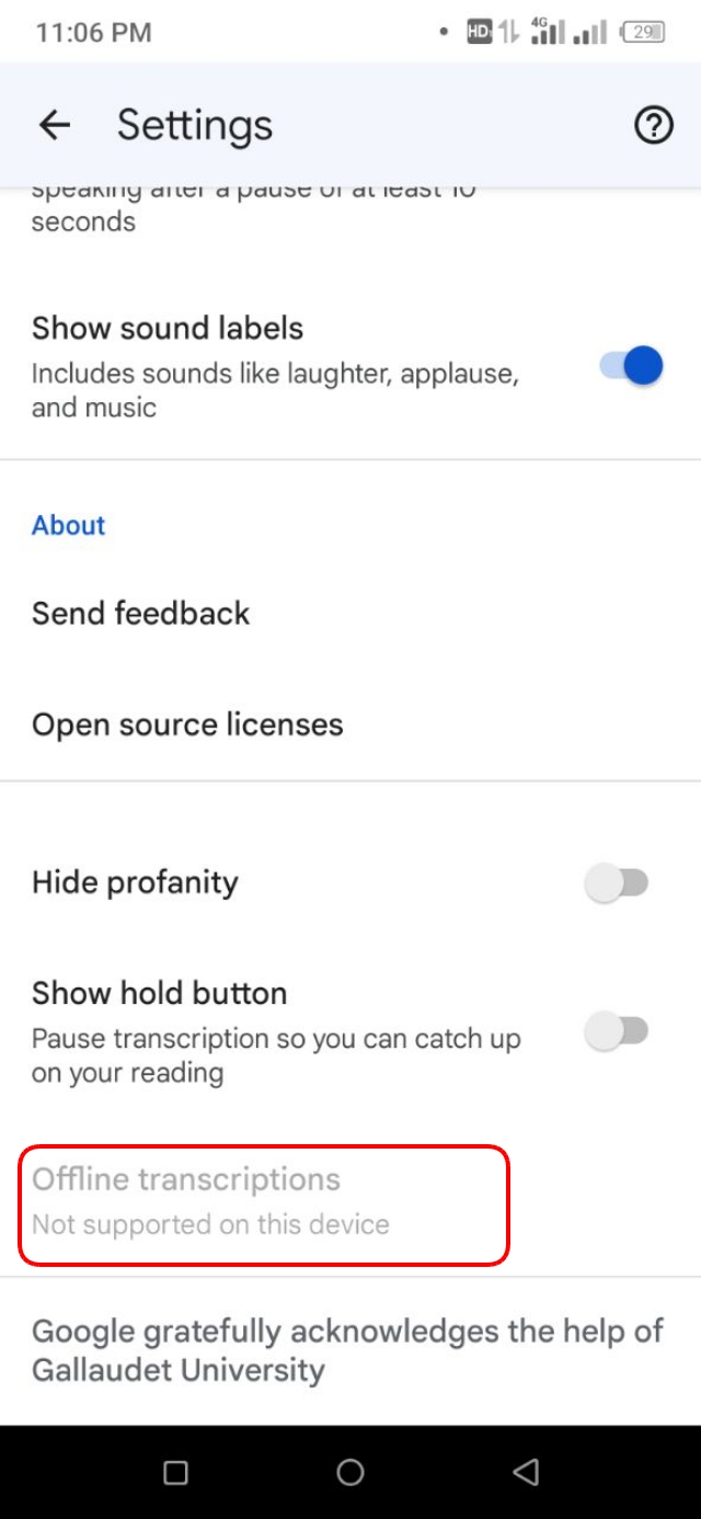 Transcribe Offline থেকে ল্যাঙ্গুয়েজ ডাউনলোড
