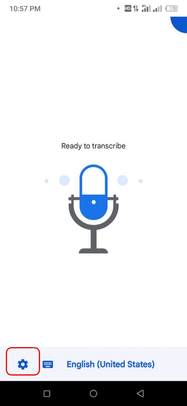 oogle Live Transcribe এর সেটিংস অপশন