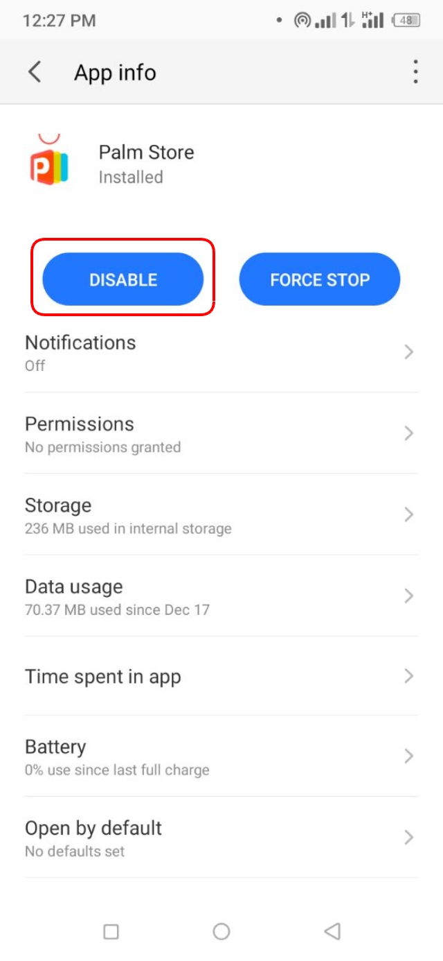 অব্যবহ্যত অ্যাপ Disable করুন