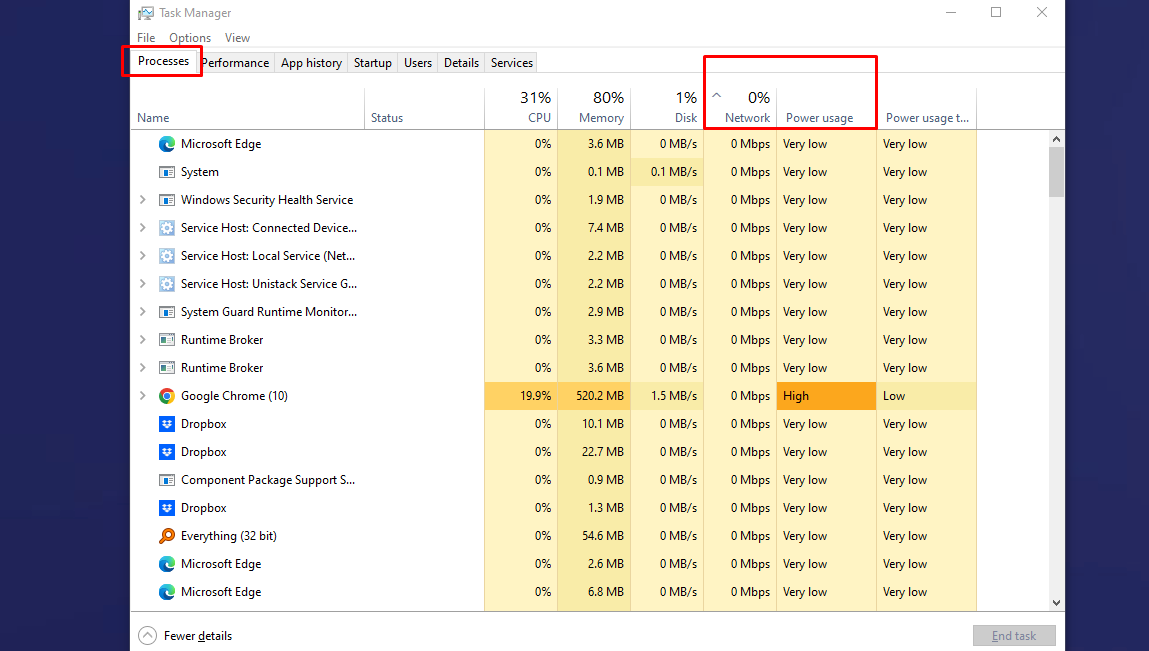 Task Manager এর থেকে ইন্টারনেট খরচ দেখা