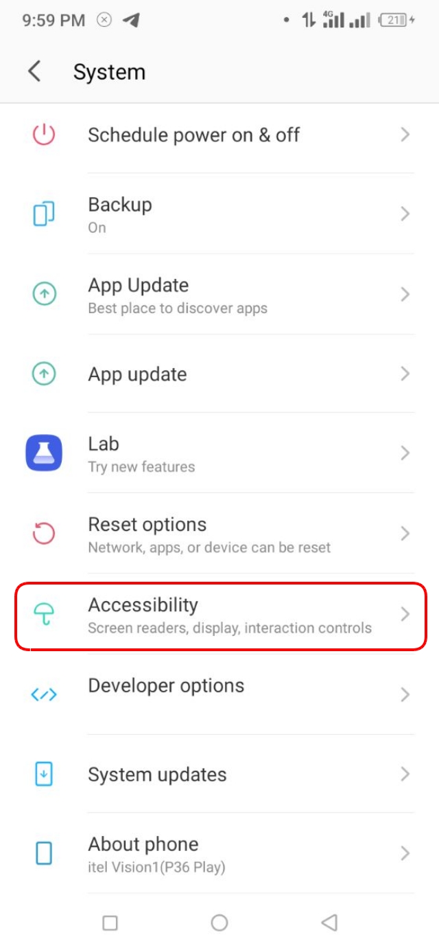 মোবাইলের Accessibility সেটিংস