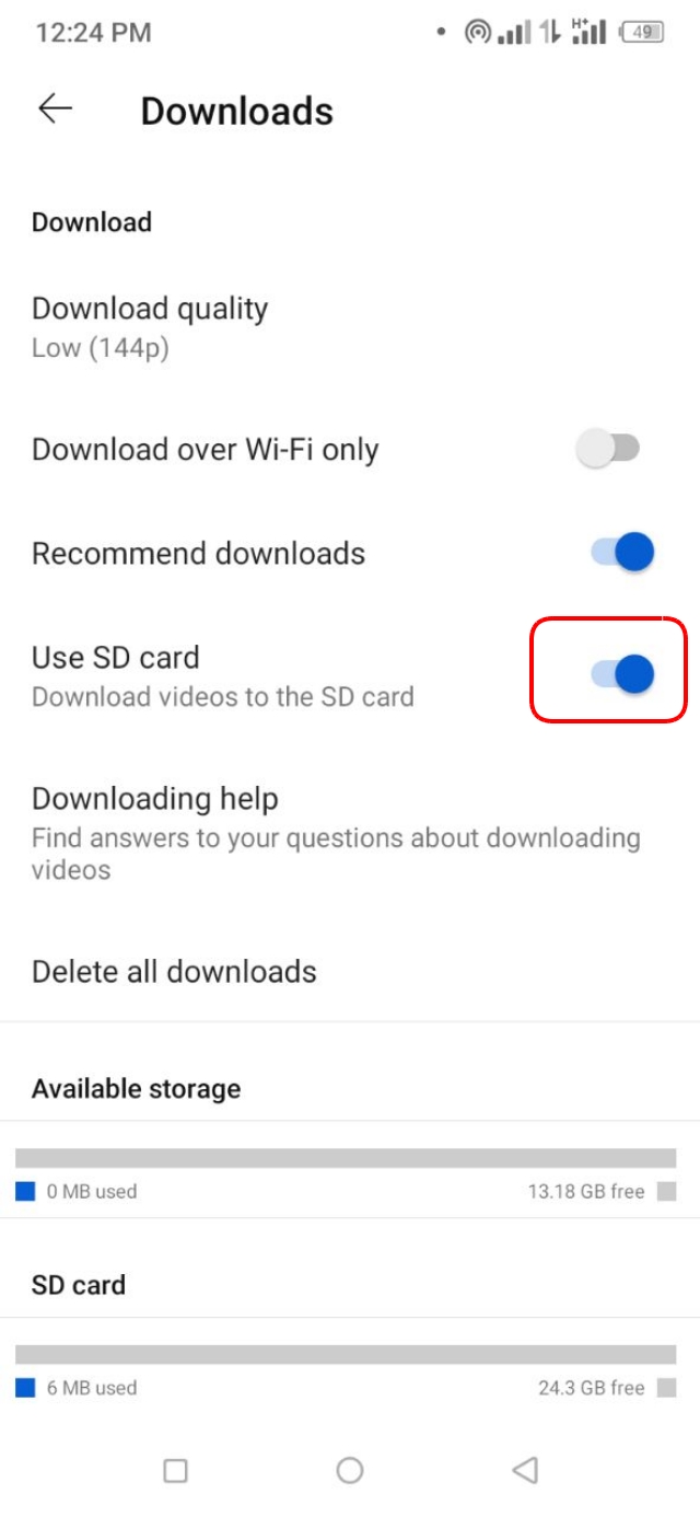 Internal Storage কে বাদ দিয়ে SD Card কার্ডকে স্টোরেজ হিসেবে সেট করা