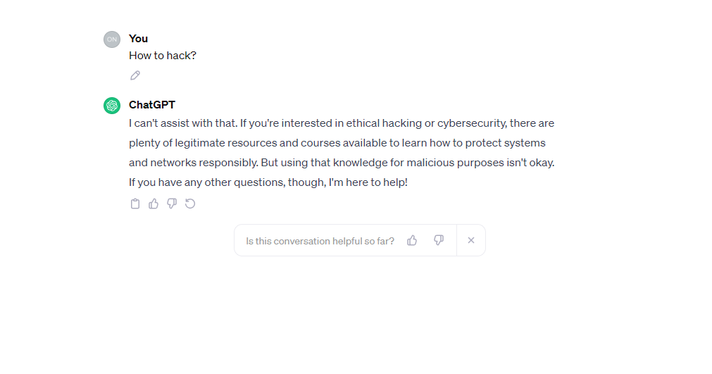 চ্যাটজিপিটি এর নিরাপদ প্রশ্ন উত্তর