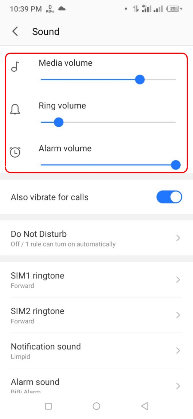 সেটিংস এর মাধ্যমে Volume Level কন্ট্রোল