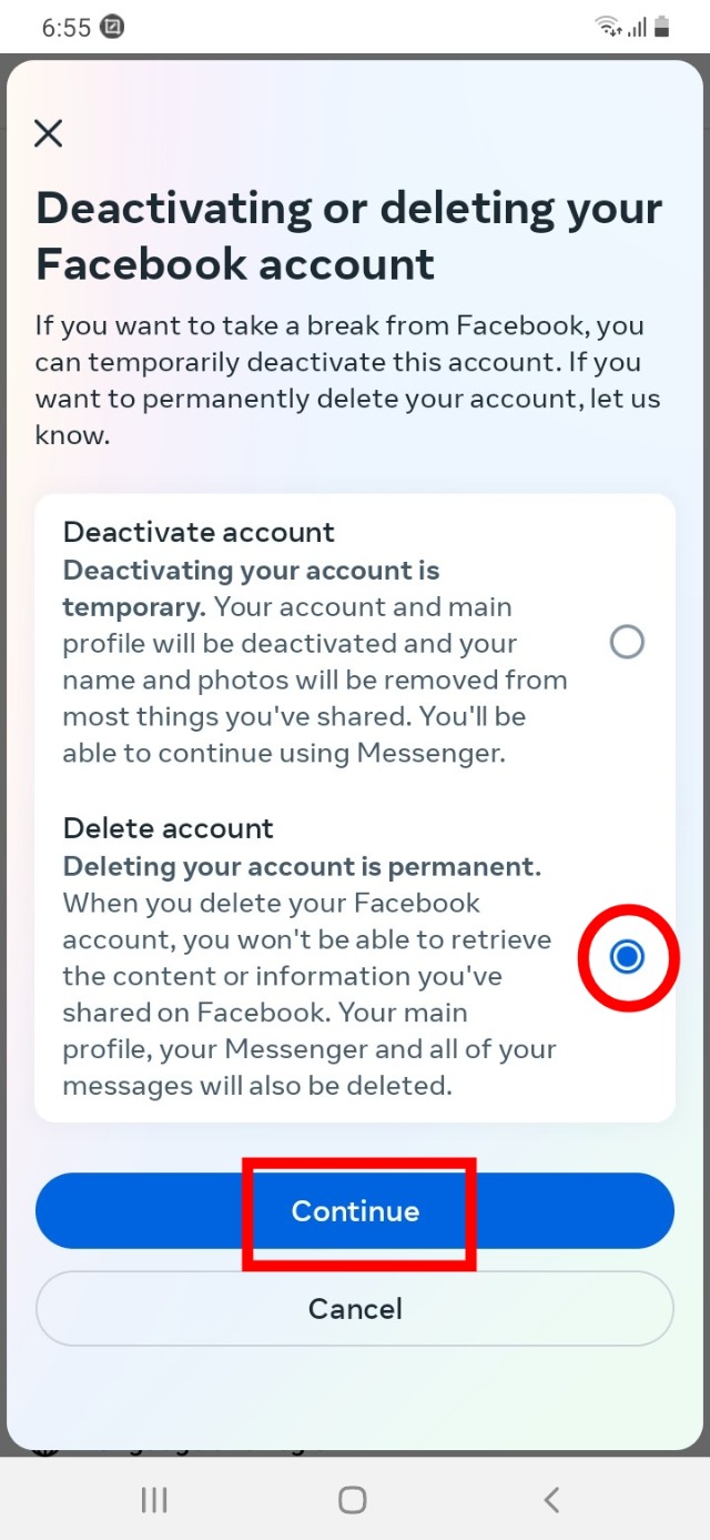 ফেসবুক আইডি ডিলিট করার উপায়। 