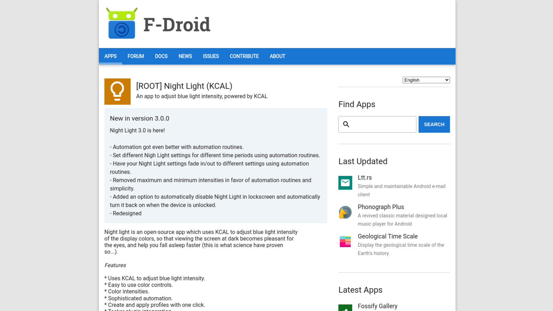 Night Light (KCAL) App