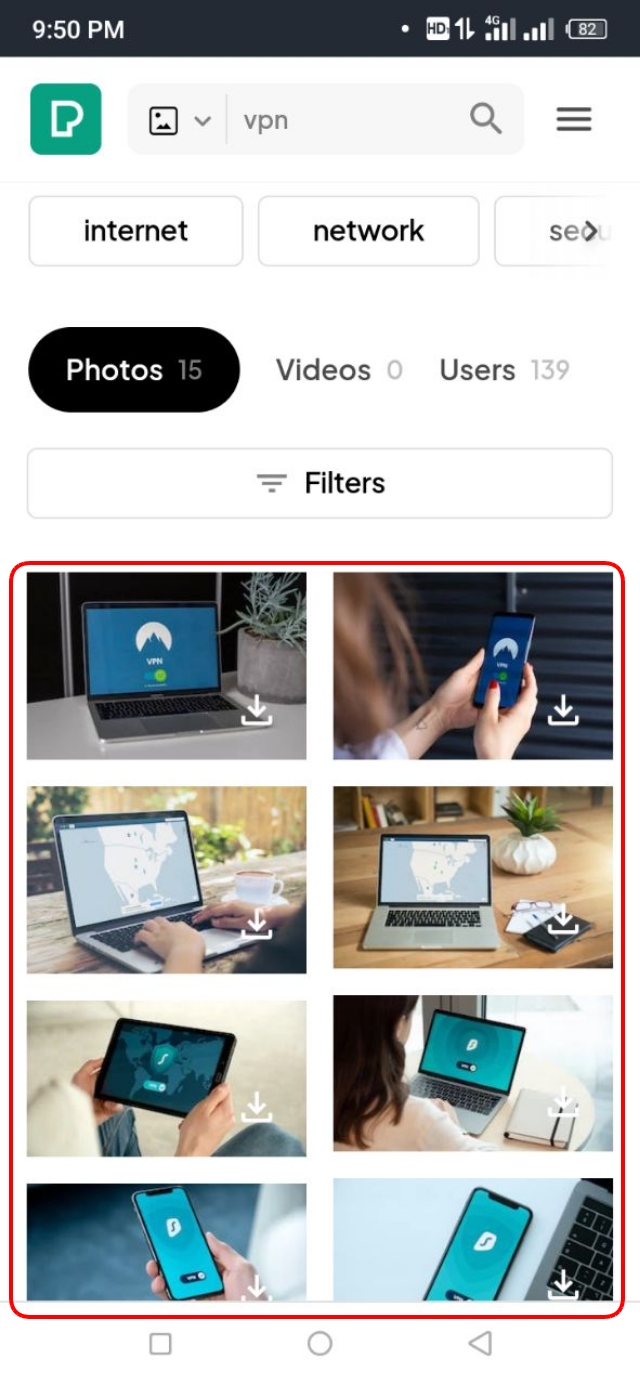 ডাউনলোড এর জন্য ইমেইজ সিলেক্ট