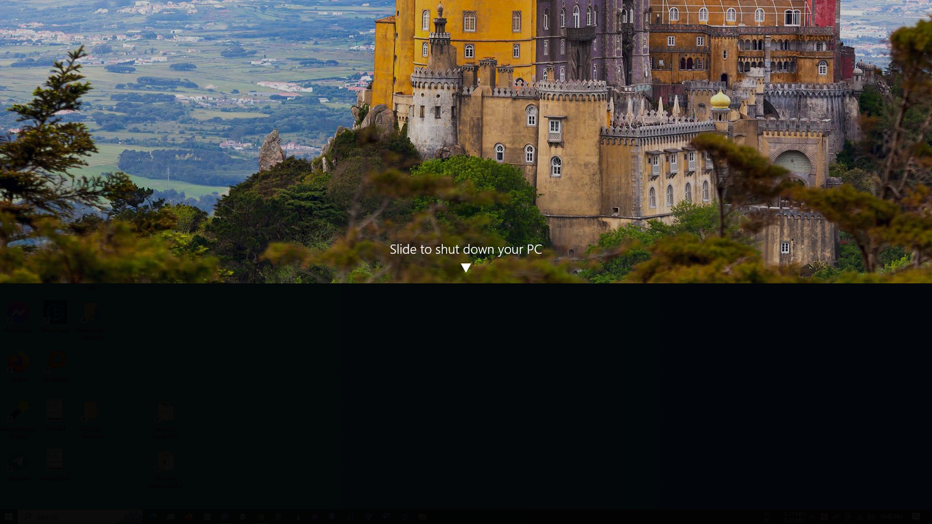 Slide Down শর্টকাট ব্যবহার করে কম্পিউটার বন্ধ করার পদ্ধতি