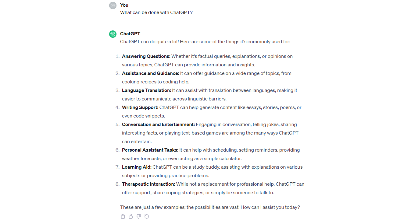 ChatGPT দিয়ে যেসব কাজ করা যায়