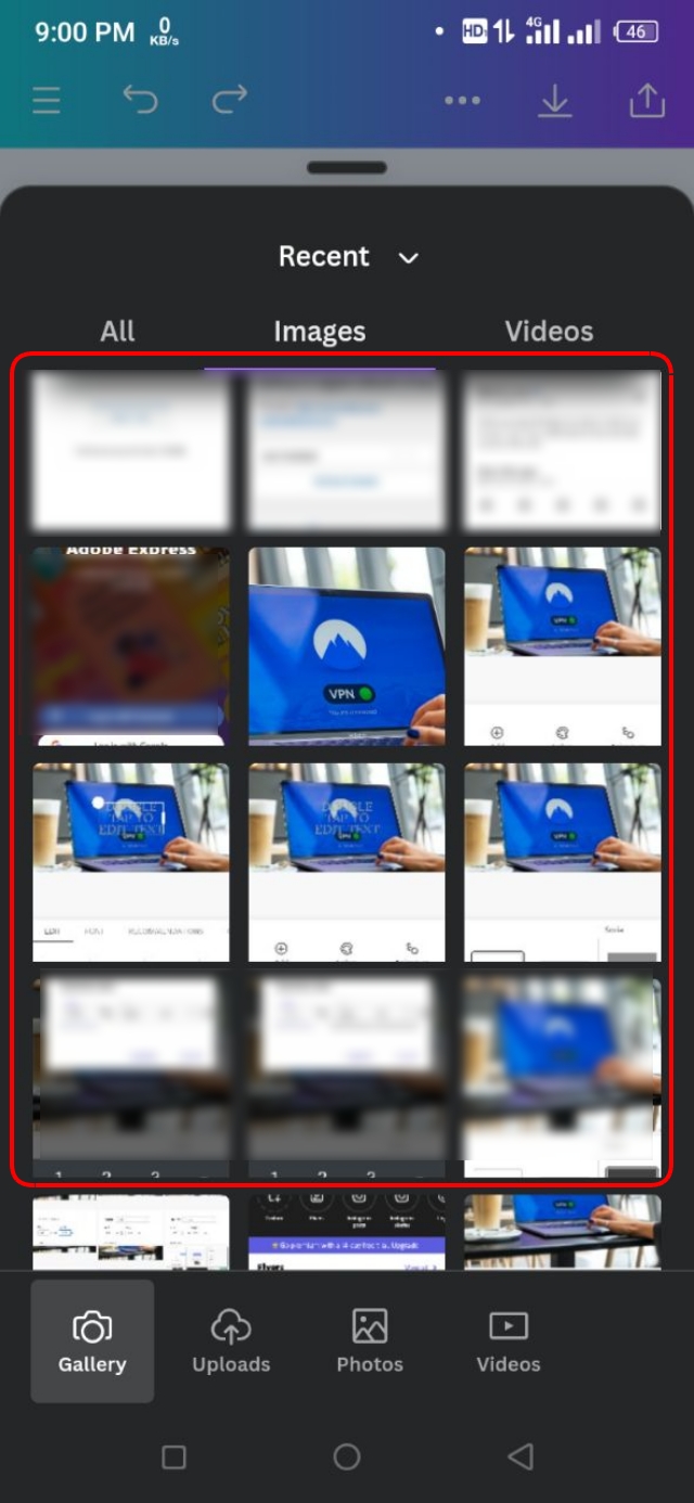 Photo Collage তৈরির জন্য ইমেইজ সিলেক্ট