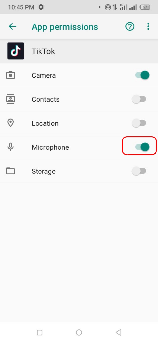 টিকটকের Microphone অপশন চালু করা