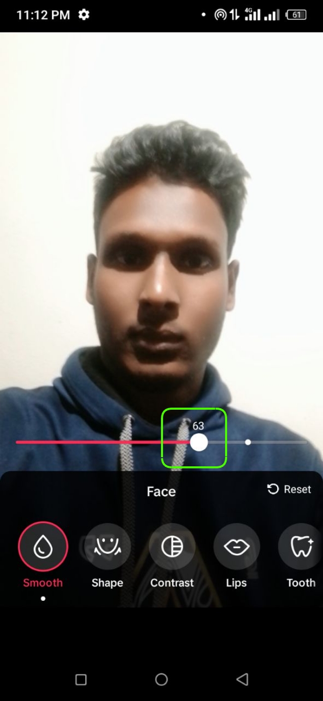 টিকটক অ্যাপে Beauty setting 0 করে দিন