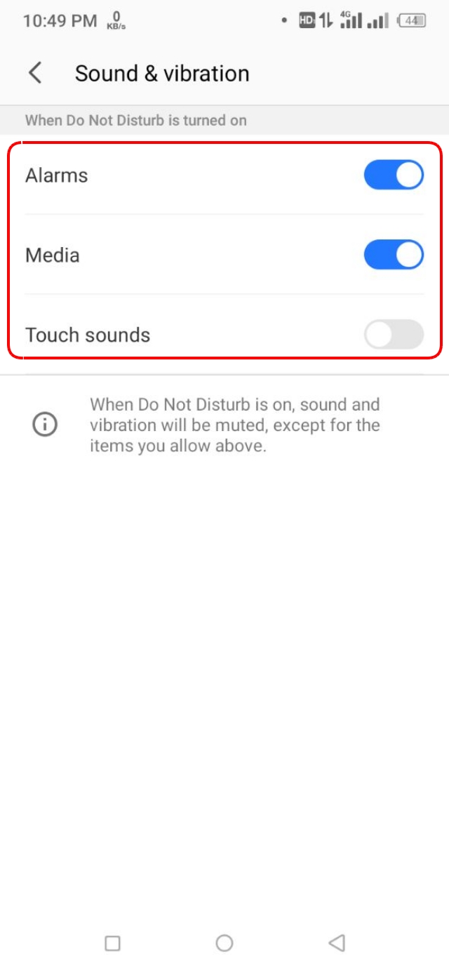 Do Not Disturb এর সেটিংস