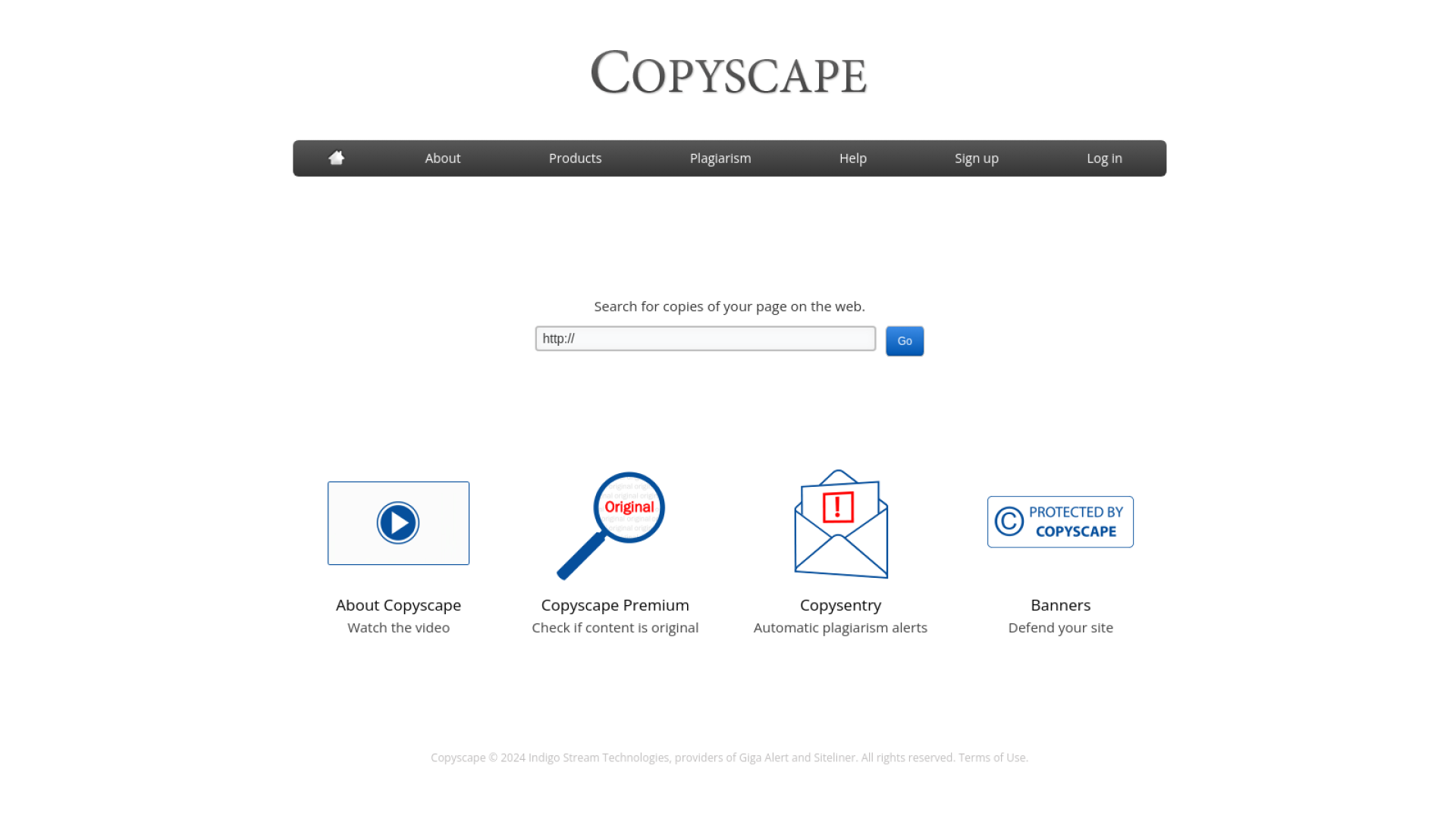Copyscape ওয়েবসাইট 