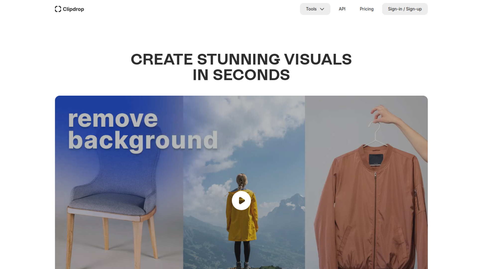Clipdrop ওয়েবসাইট 